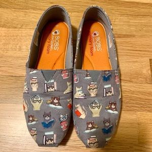 Bobs from Sketchers Slip on Library Cats Reading Flats